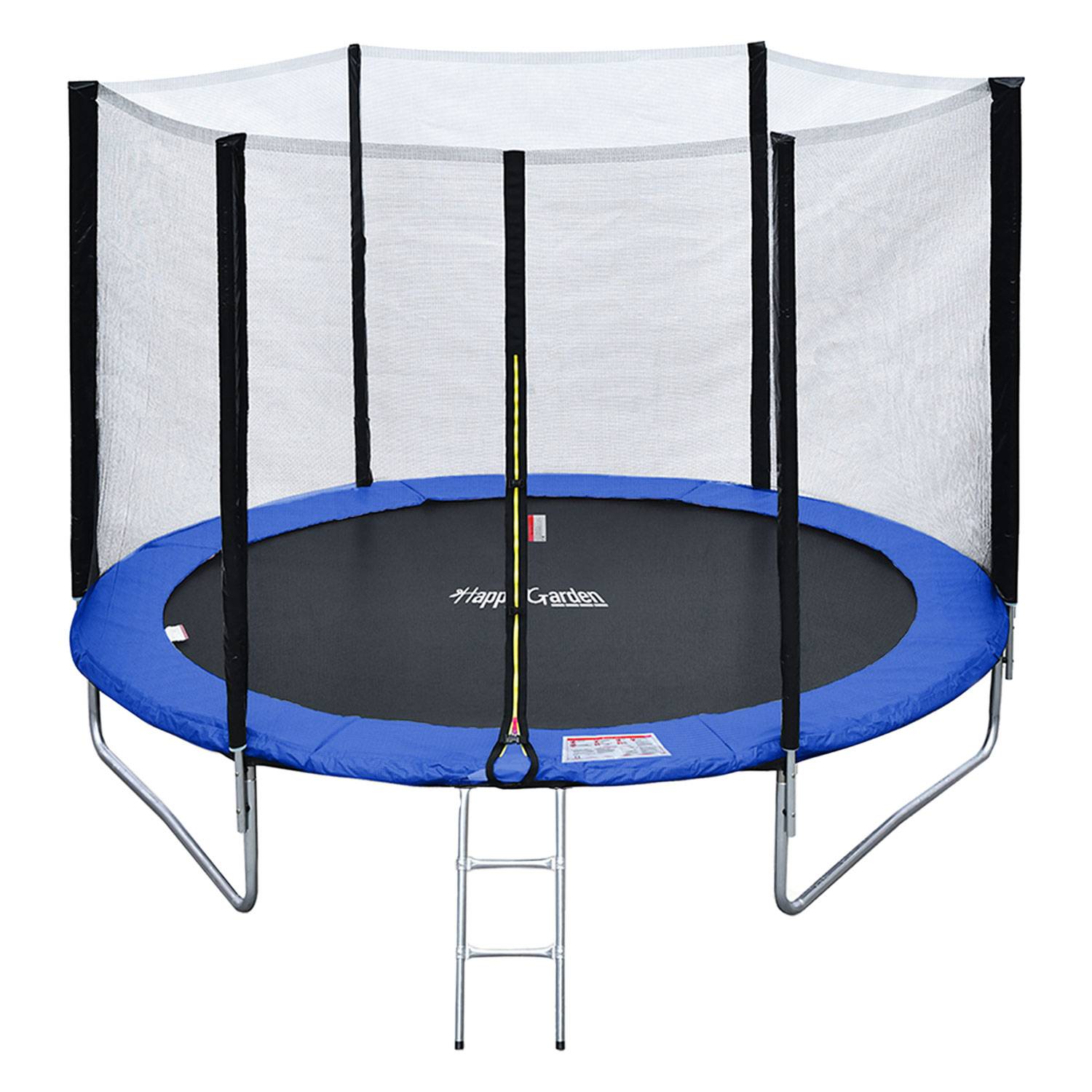 Pack Premium Trampoline 245cm réversible bleu / vert CANBERRA + filet, échelle, bâche et kit d'ancrage - HAPPY GARDEN - Image 1