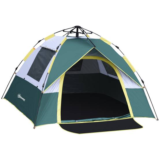 Tente de camping polyester vert 205 x 195 x 135 cm - PANGIVO - Image 1