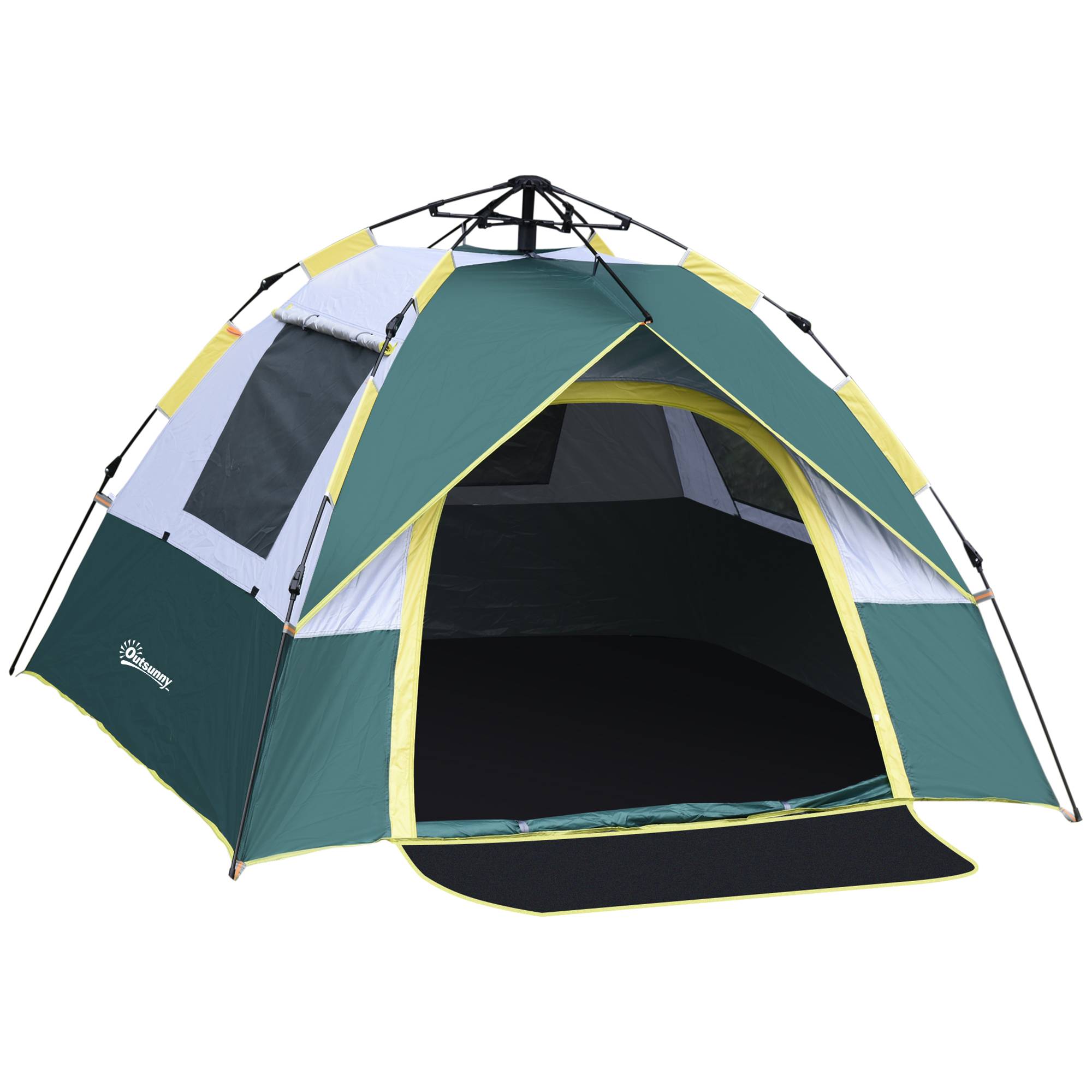Tente de camping polyester vert 205 x 195 x 135 cm - PANGIVO - Image 1