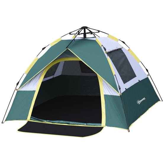 Tente de camping polyester vert 205 x 195 x 135 cm - PANGIVO - Image 2