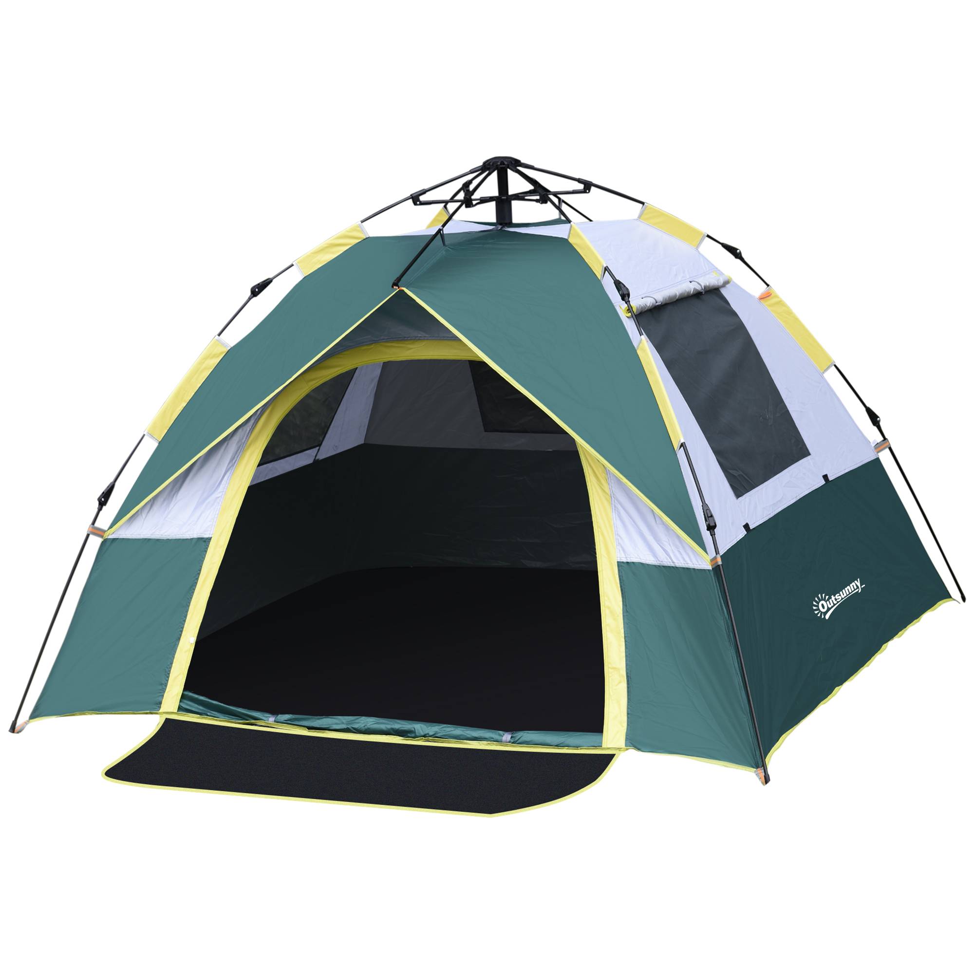 Tente de camping polyester vert 205 x 195 x 135 cm - PANGIVO - Image 2