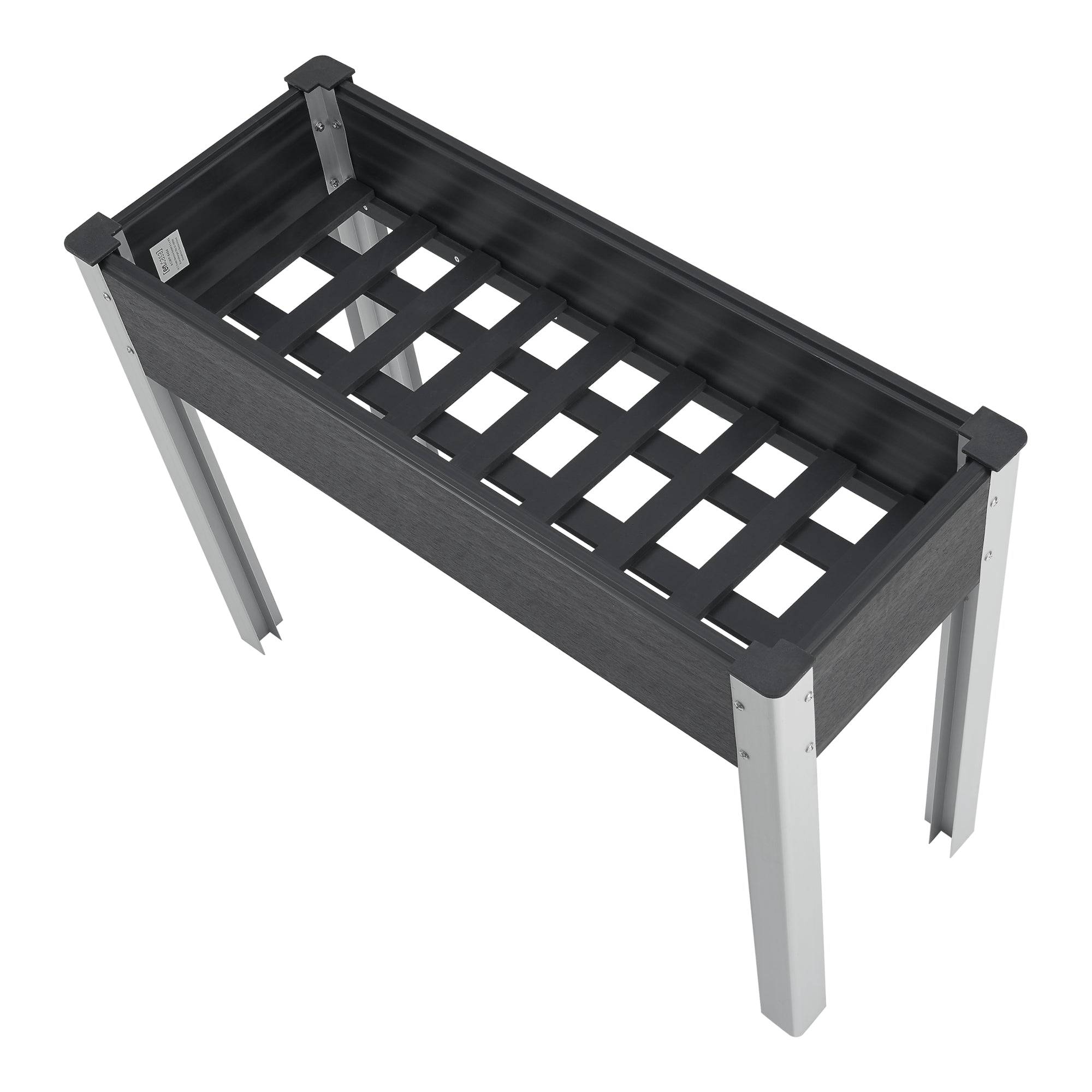 Helloshop26 - Potager surélevé à fond grillagé 100 x 40 x 75 cm gris foncé - Image 5
