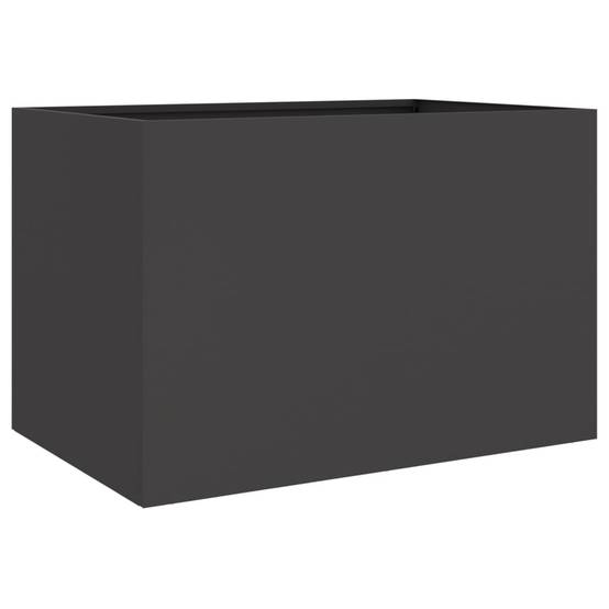 Jardinière | Pot de fleurs | Cache-pot | Bac à fleurs noir 62x47x46 cm acier - Image 1