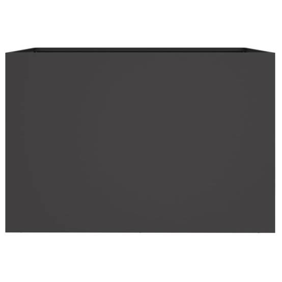Jardinière | Pot de fleurs | Cache-pot | Bac à fleurs noir 62x47x46 cm acier - Image 5
