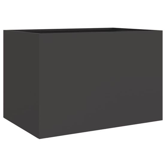 Jardinière | Pot de fleurs | Cache-pot | Bac à fleurs noir 62x47x46 cm acier - Image 7