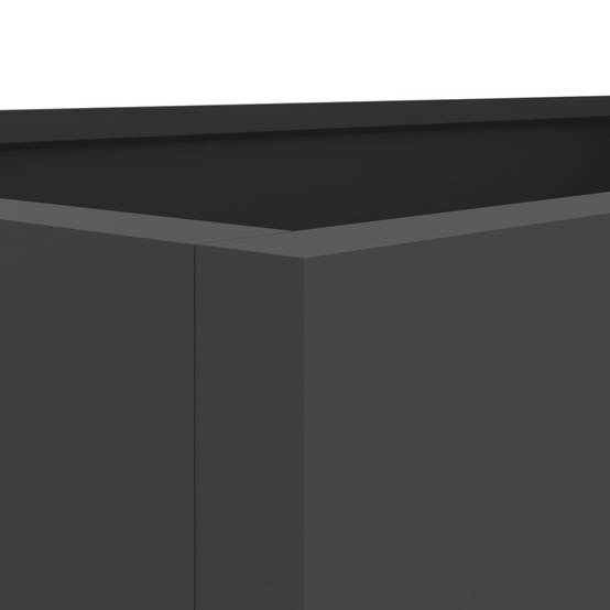 Jardinière | Pot de fleurs | Cache-pot | Bac à fleurs noir 62x47x46 cm acier - Image 8