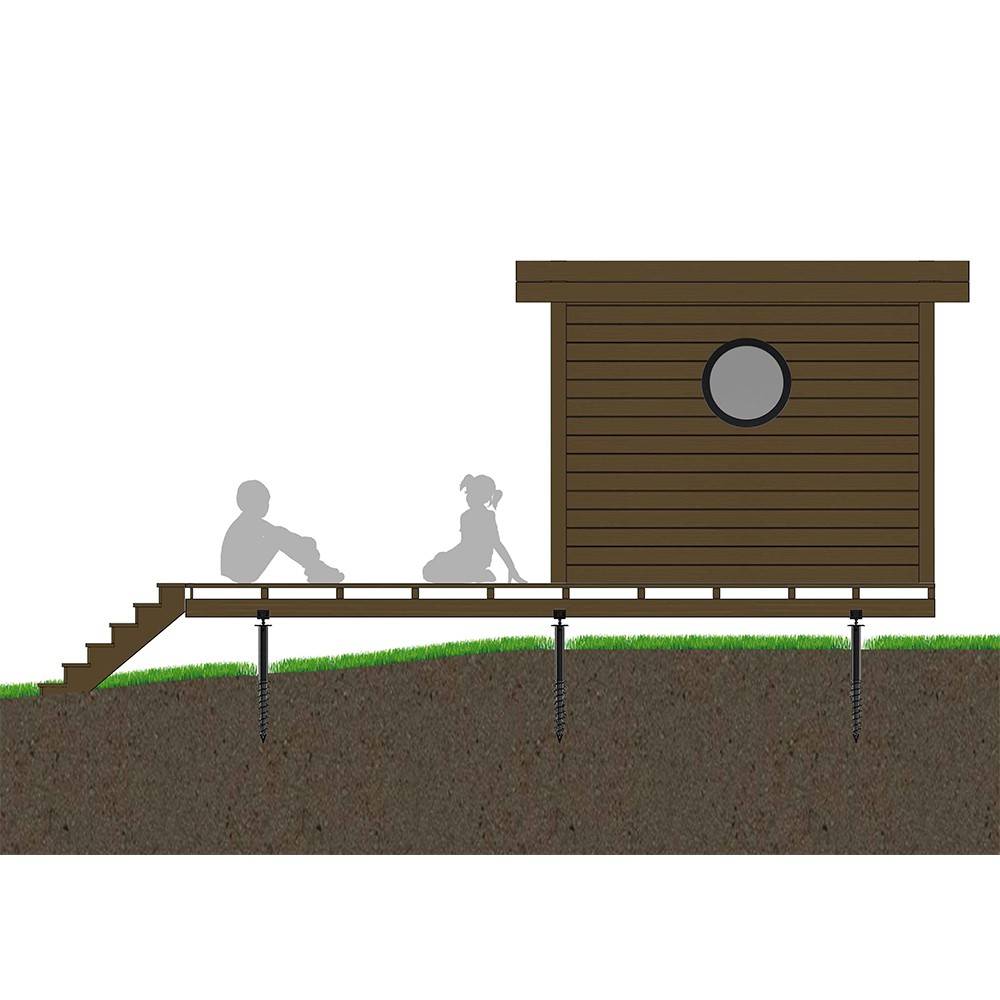 Decklinea - Vis de Fondation SPIRAL - Pour Terrasse Bois - Hauteur : 80cm - Fixation - Facile & Rapide à Monter - Image 7