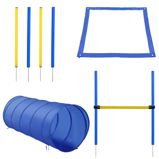 Kit d'agility pour chien polyester bleu 148 x 60 x 60 cm - PANGIVO - Image 2