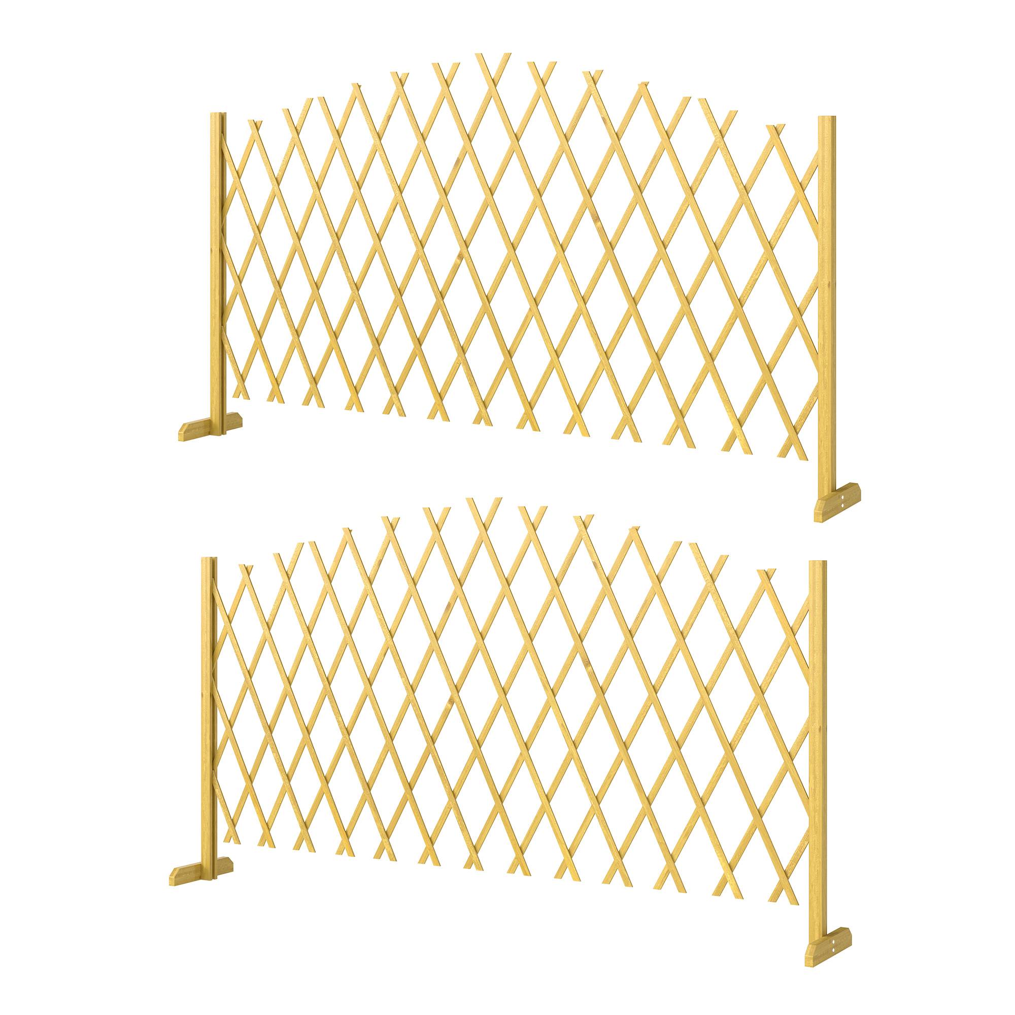 Lot de 2 barrières extensibles bois de sapin naturel 180 x 30 x 103 cm - PANGIVO - Image 2