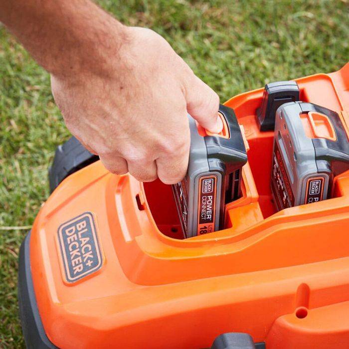 Tondeuse à Gazon sans fil18V, 33 cm - BLACK+DECKER - avec 2 batteries 18V 2.0Ah - chargeur - BCMW3318L2-QW - Image 4