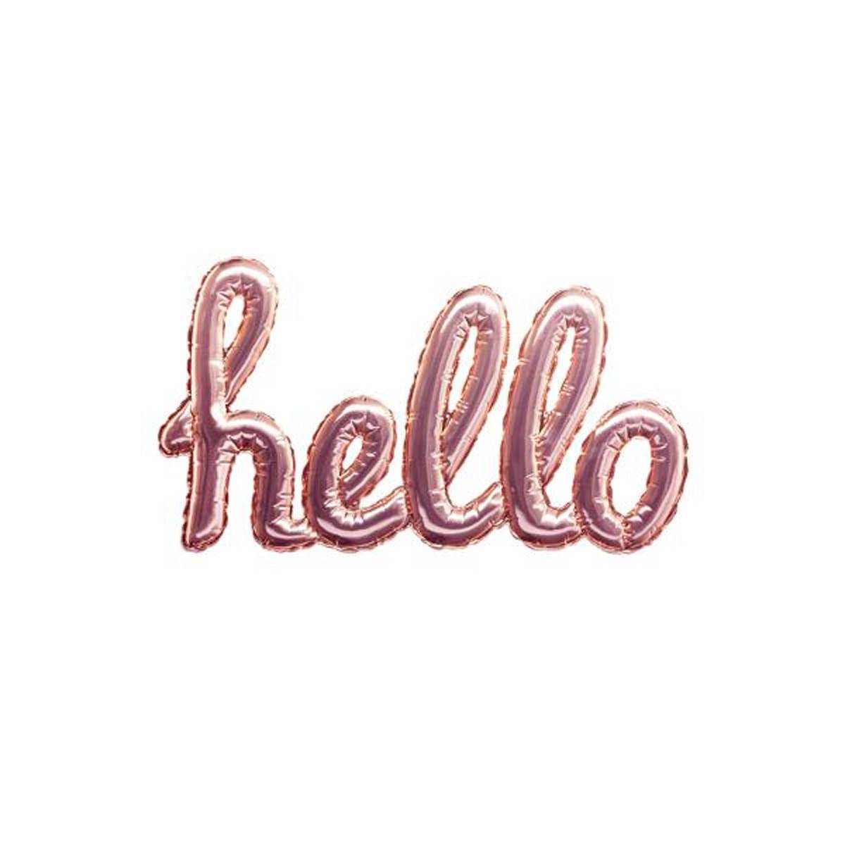 Atmosphera - Sticker Ballon "Hello" 22x40cm Rose - Image 1