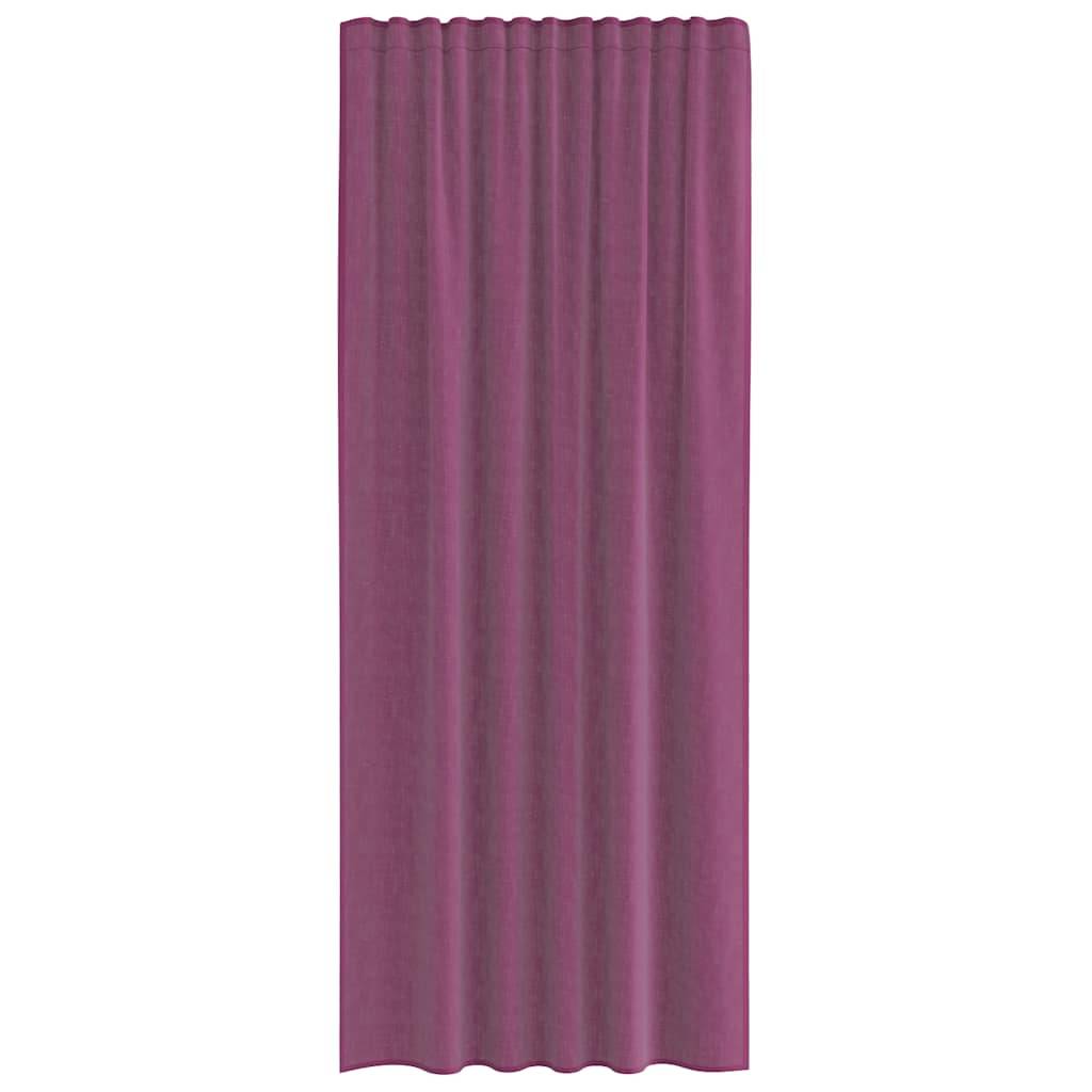 Rideaux - Panneaux de rideau en voile avec boucles 2 pcs violet 140x245 cm - Image 4