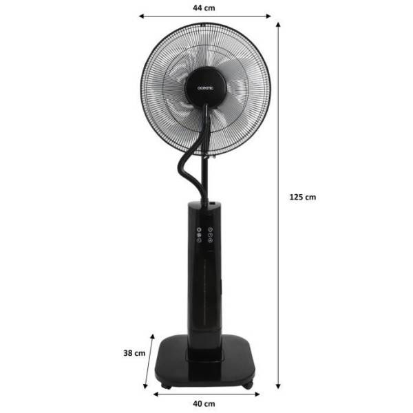 OCEANIC Ventilateur brumisateur sur pied 2 en 1- Ø44 cm - 70 W - 2 L - Télécommande - Minuterie - Image 3