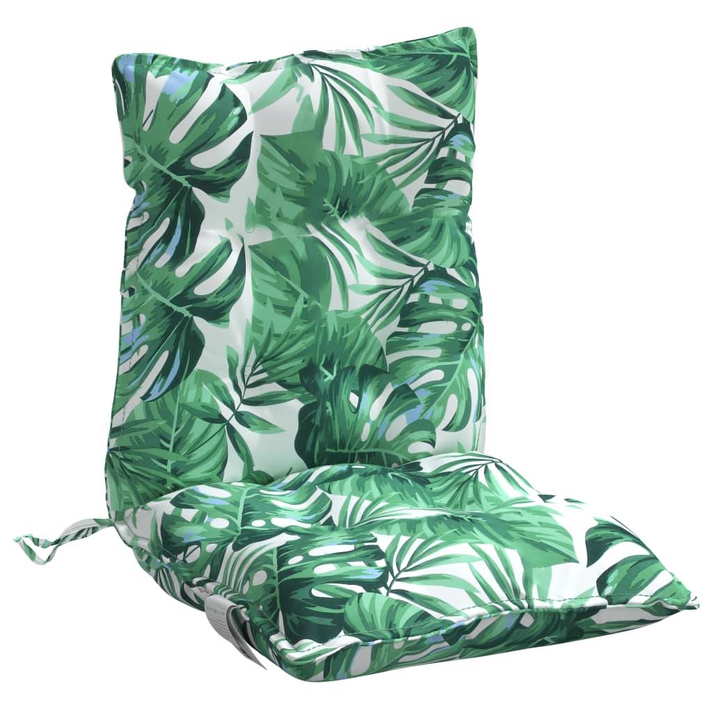 PANGIVO - Lot de 4 coussins de chaise à dossier bas tissu Oxford motif feuilles 100 x 50 x 7 cm - PANGIVO - Image 5