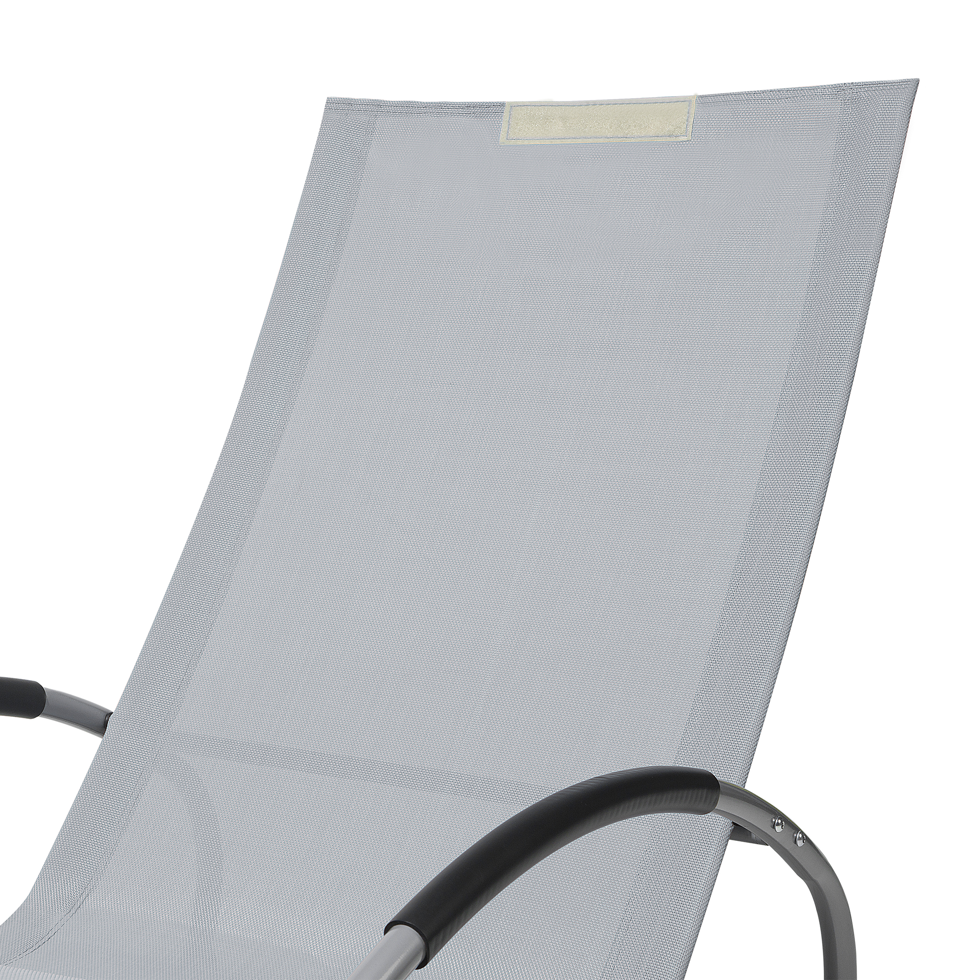 Beliani - Chaise de Jardin Transat à Bascule en Textile Gris et Acier Argenté Matières Résistantes et Durables et Design Moderne Très Confortable Beliani - Image 8
