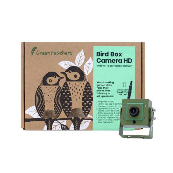 Green Feathers - Caméra wifi pour Nichoir à oiseaux (avec cable 10 m inclus) - Image 1