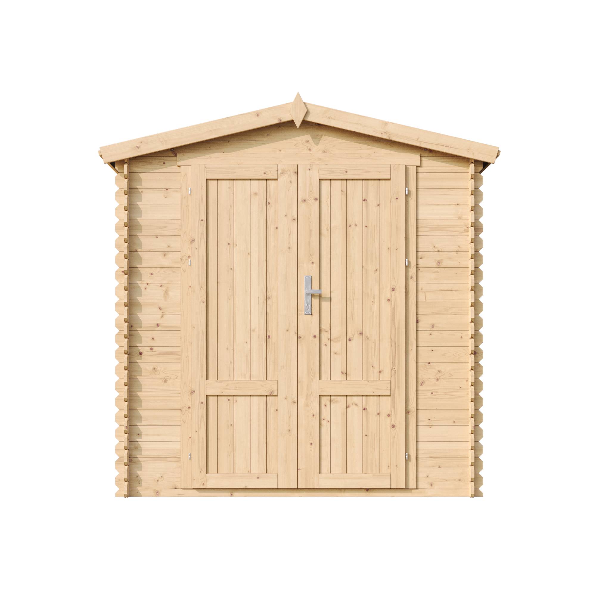 Timbela - Abri de Jardin en Bois AVEC SOL TRAITÉ - 206x216xH224 cm / 3,53 m² - 19 mm d’épaisseur - Timbela M343F1+M343G - Image 2