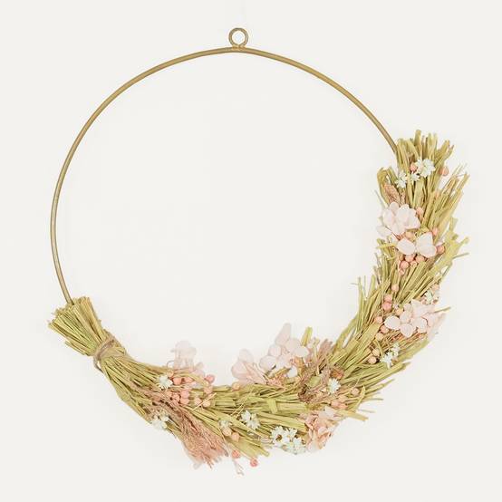 Ligne Deco - Couronne fleurs séchées naturelles 35cm Ligne Déco - Image 2