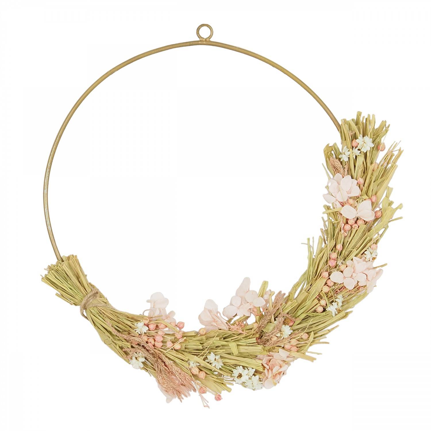 Ligne Deco - Couronne fleurs séchées naturelles 35cm Ligne Déco - Image 1
