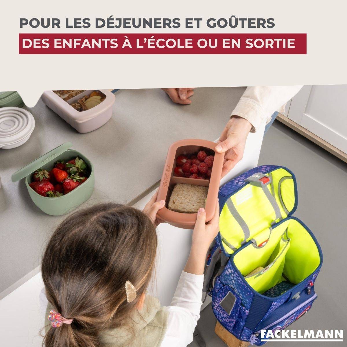 Lot de 6 lunch box 1L avec 3 boites à sauce Fackelmann Storage - Image 5