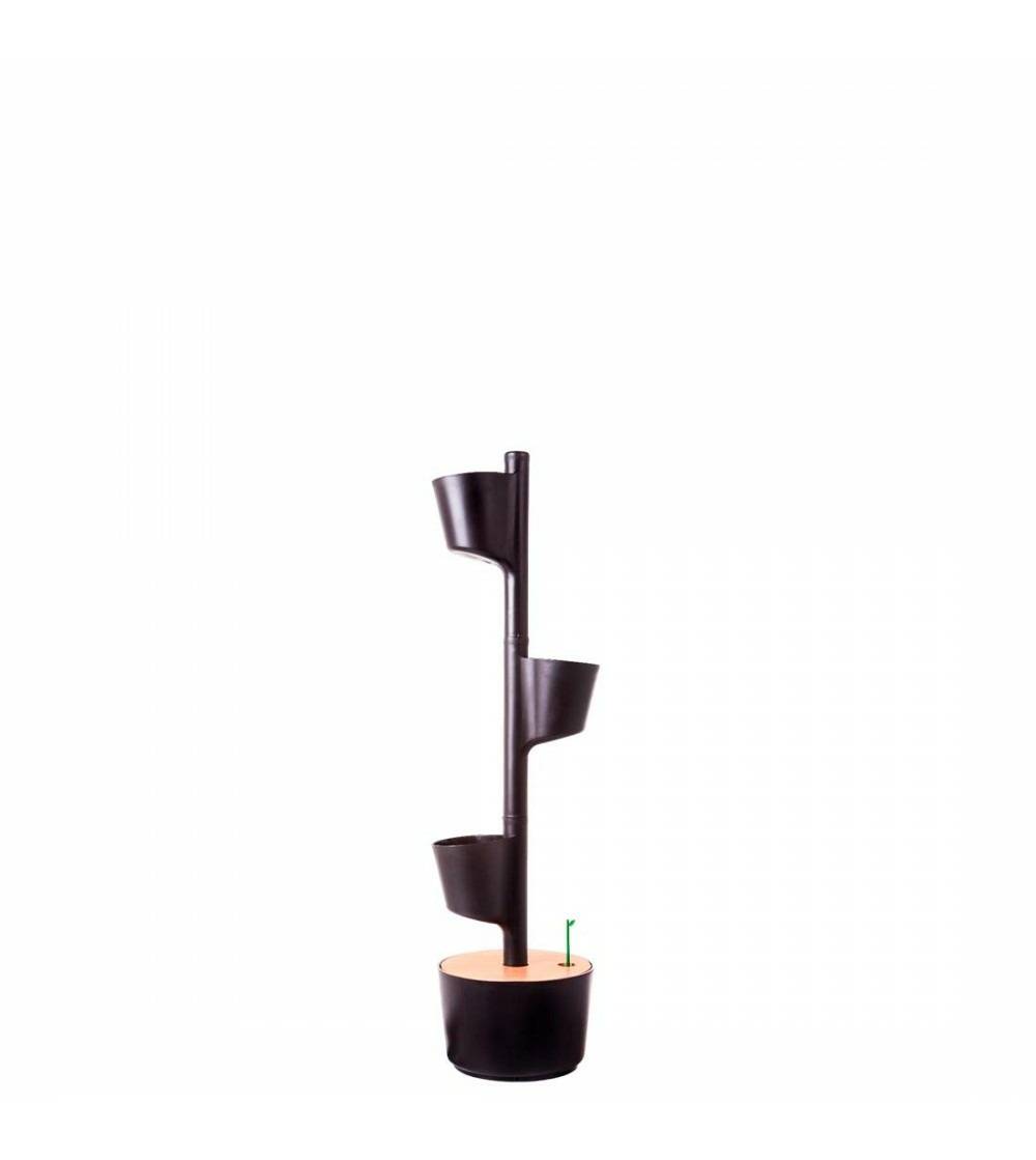 Jardinière verticale CitySens noire avec 3 pots et arrosage automatique digital - Image 2
