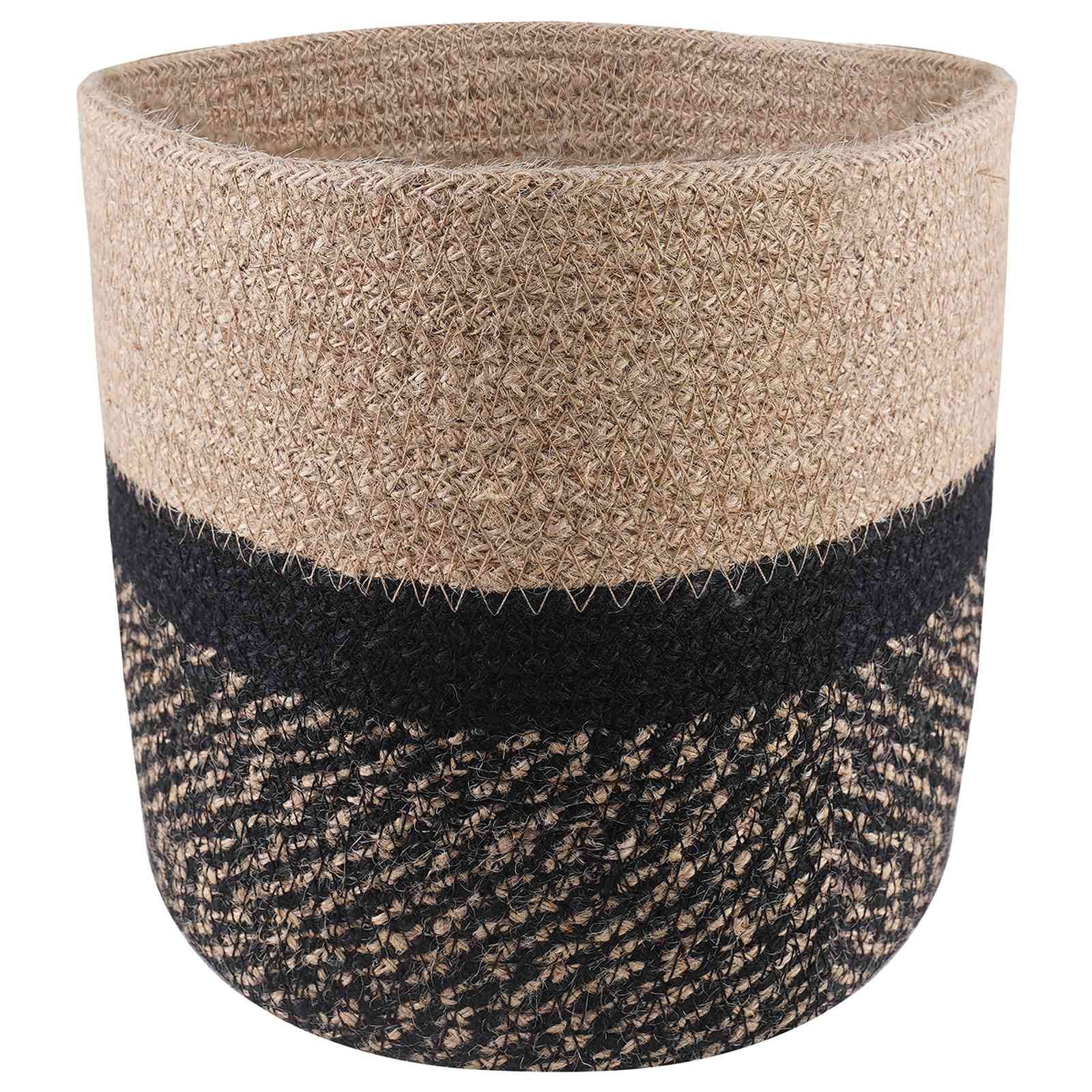Vidaxl - Ensemble de Pots à Plantes 2 pc Naturel et noir Ø 28 x 28 cm vidaXL 42012242 - Image 5