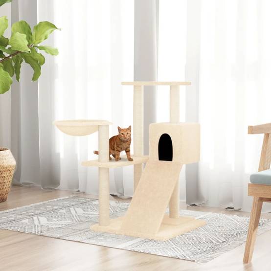 Vidaxl - Arbre à chat avec griffoirs en sisal Crème 82 cm vidaXL 171666 - Image 1