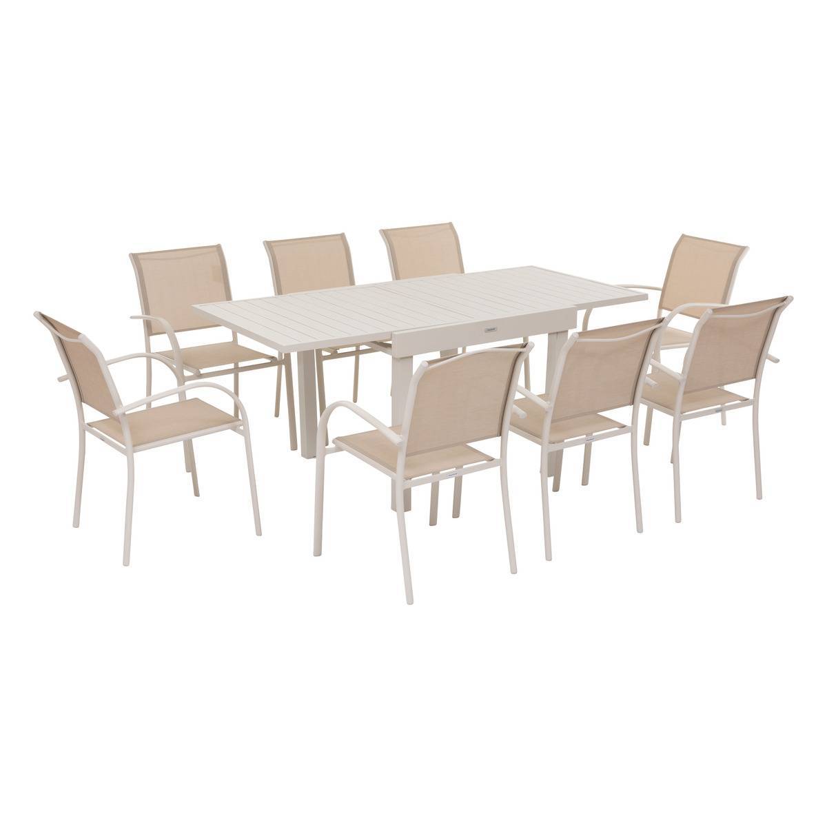 Hesperide - Table de jardin extensible "Piazza" argile 8 places en aluminium traité en epoxy Hespéride - Image 4