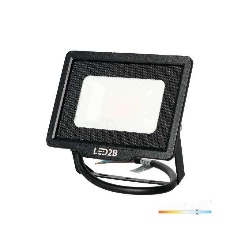 Projecteur LED MH 20W noir 6500K IP65 blanc froid - Image 1