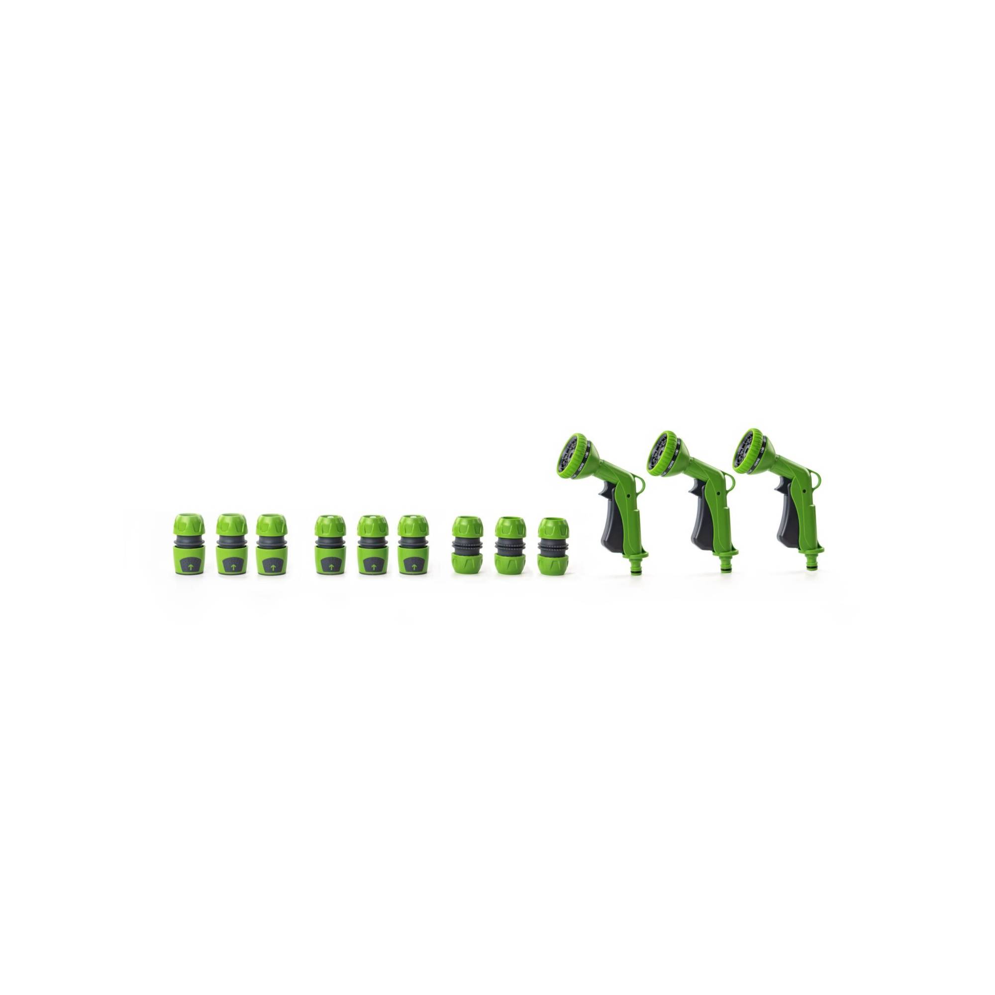 Lot d'accessoires d'arrosage - Suan - Contient 9 connecteurs et 3 pistolets 10 jets - Image 1