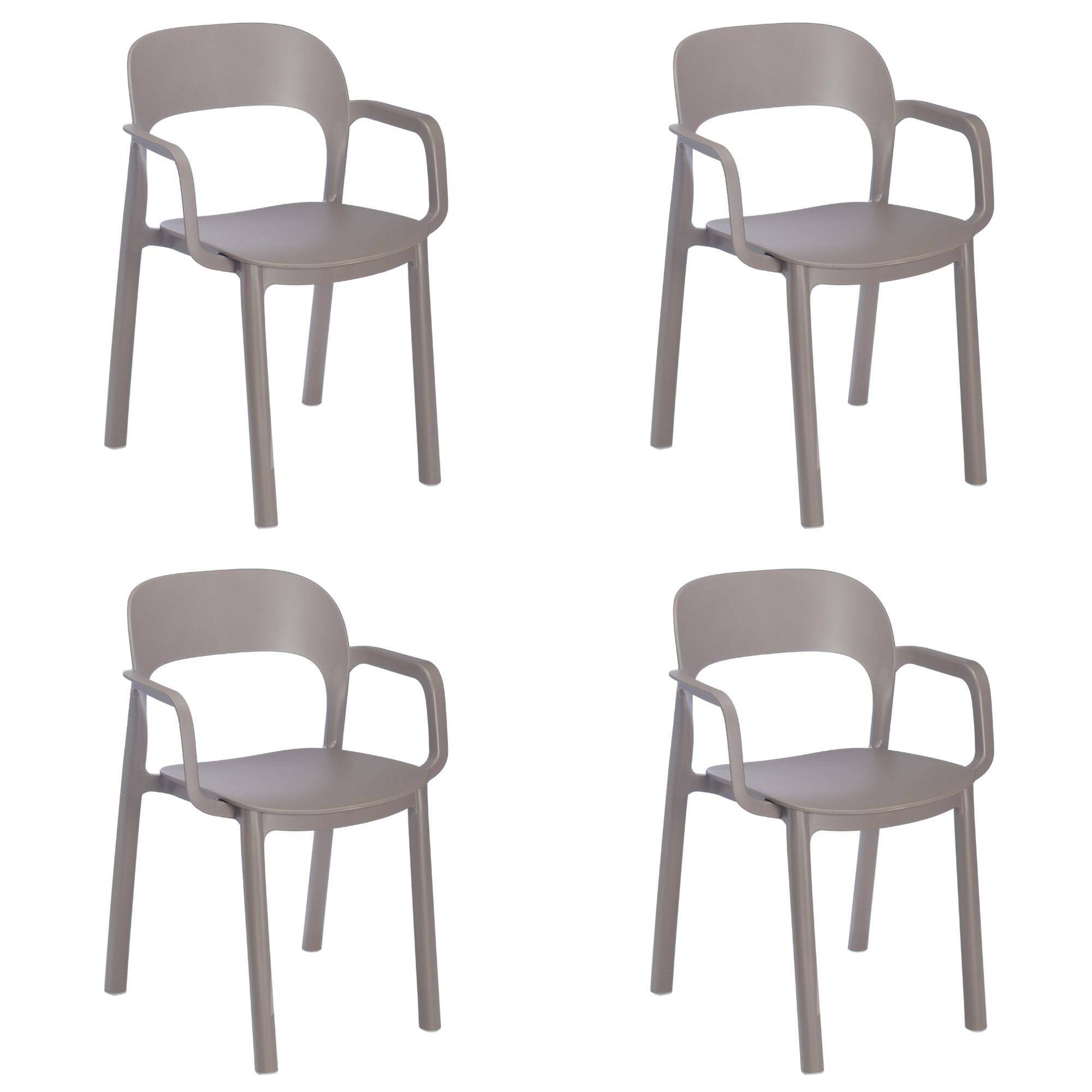 Set 4 fauteuils intérieur, extérieur chocolat - chocolat ONA garbar - Image 1