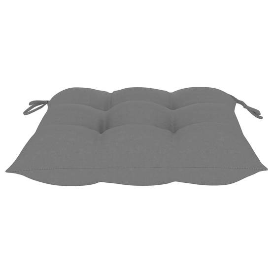 Chaise de jardin pliable Teck 56 x 58 x 88 cm avec coussins gris - PANGIVO - Image 8