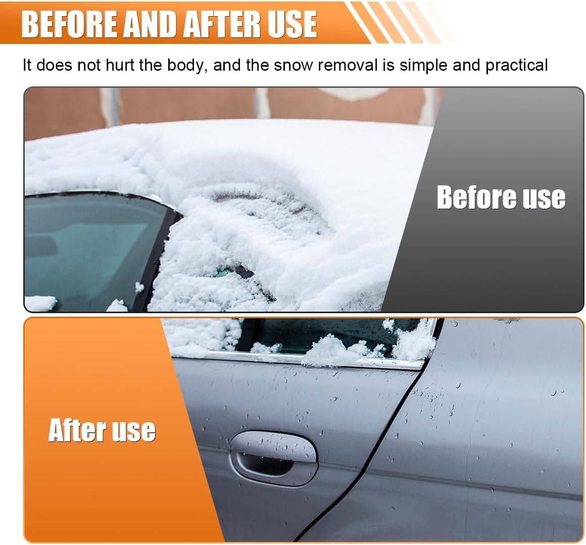 Pelle à glace magique pour pare-brise de voiture – Pelle à glace ronde avec entonnoir, outil de déneigement professionnel, verte-Lytech - Image 5