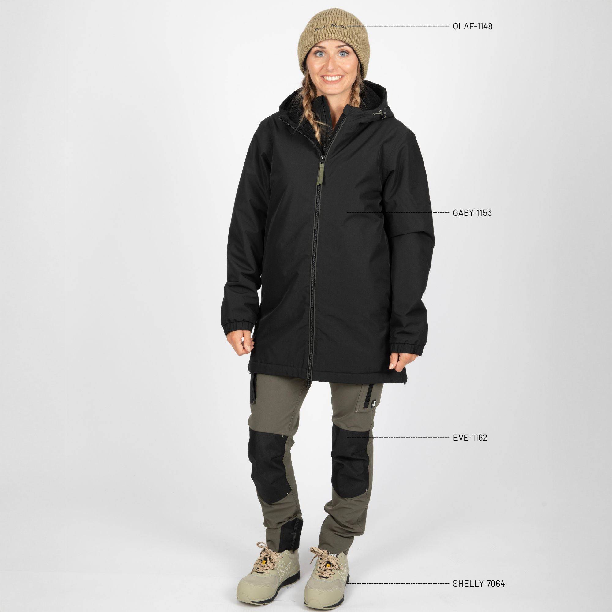 Nineworths - GABY - PARKA DE TRAVAIL - 1153 | Noir - Image 2