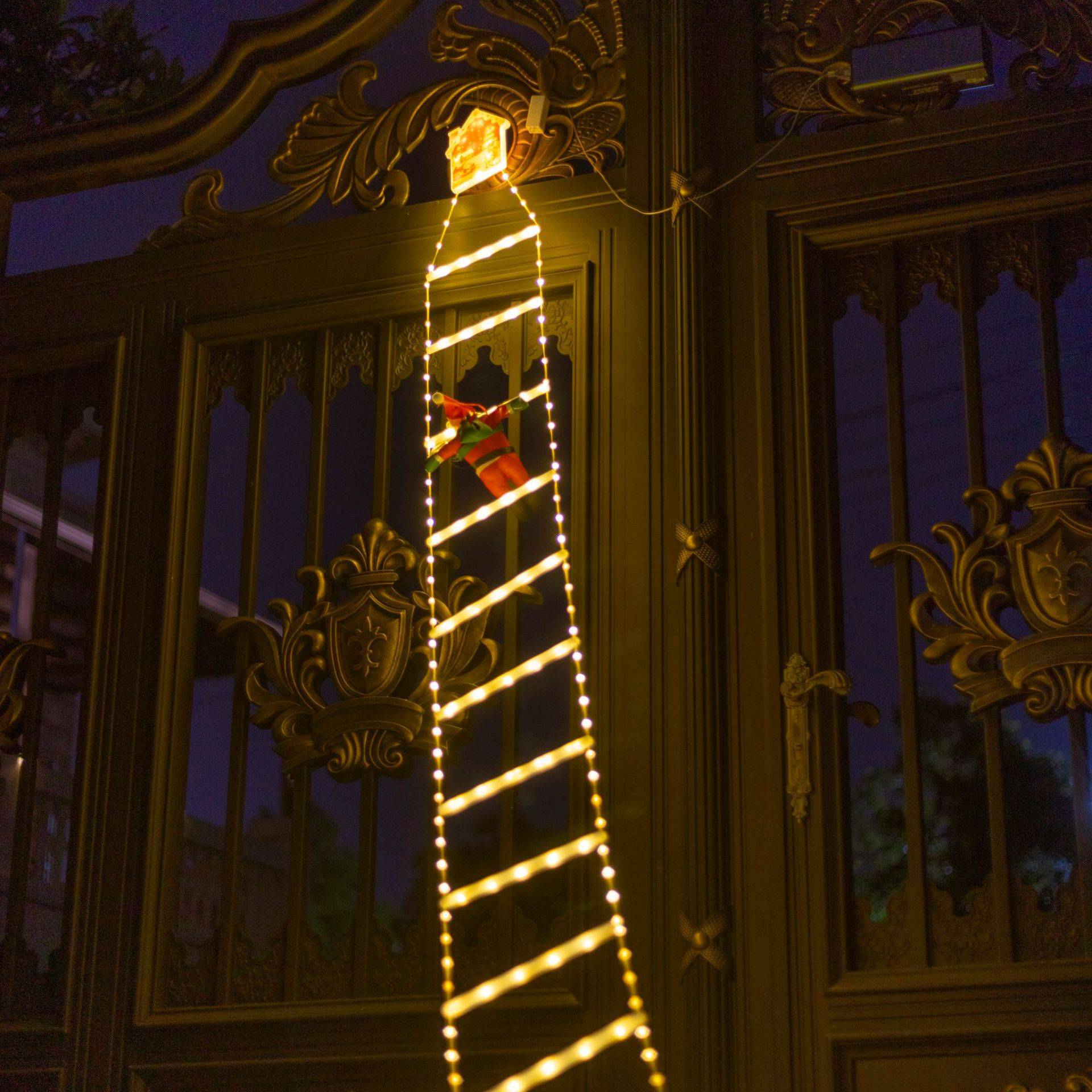 Lumière d'échelle de décoration murale de fenêtre de noël, norme européenne, lumière chaude, igloo, 3 mètres, 228 lumières - Image 1