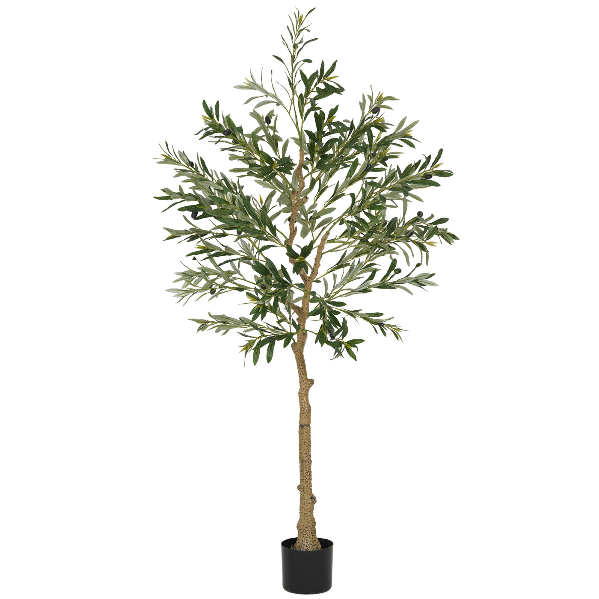 Olivier artificiel 150 cm plante artificielle intérieur, fausse plante décoration pour maison, bureau, salon, chambre - Image 1