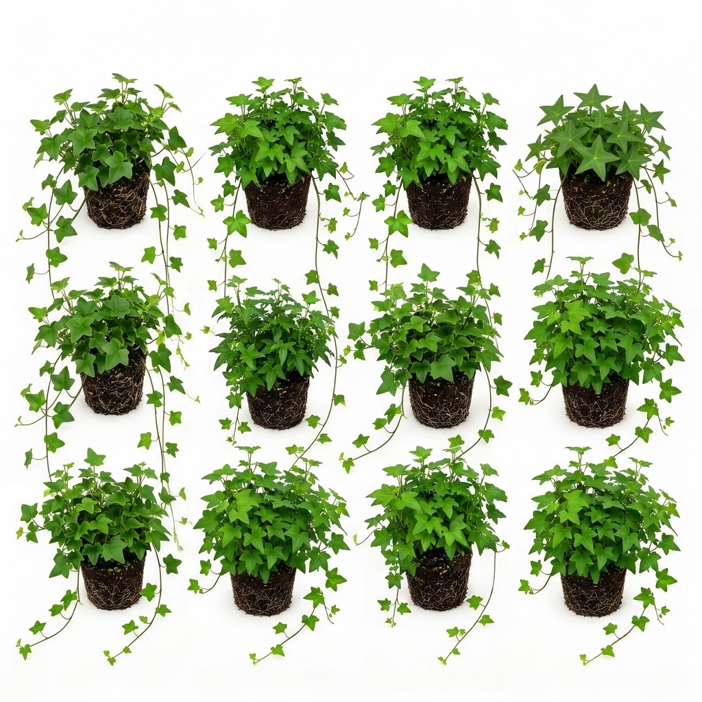 Hedera lierre mélangé 12 plantes P9 - couvre-sol bord de bassin ombre rustique
