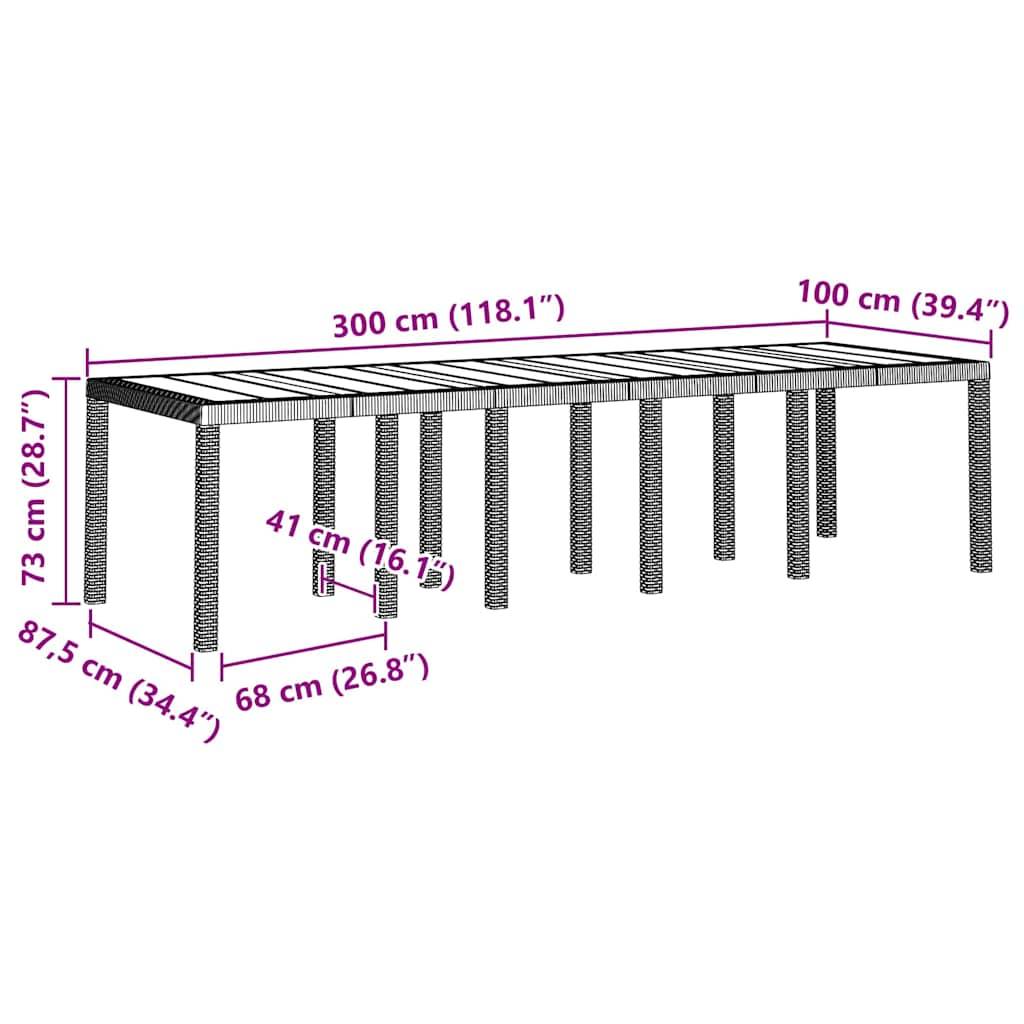ComfortXL - Table et Chaises de Jardin 12 Places Résine Tressée avec Coussins Anthracite pour Réceptions Gris Clair – ComfortXL Outdoor Living - Image 4