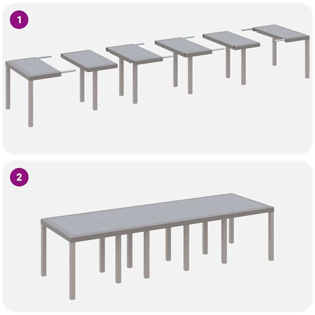 ComfortXL - Table et Chaises de Jardin 12 Places Résine Tressée avec Coussins Anthracite pour Réceptions Gris Clair – ComfortXL Outdoor Living - Image 8
