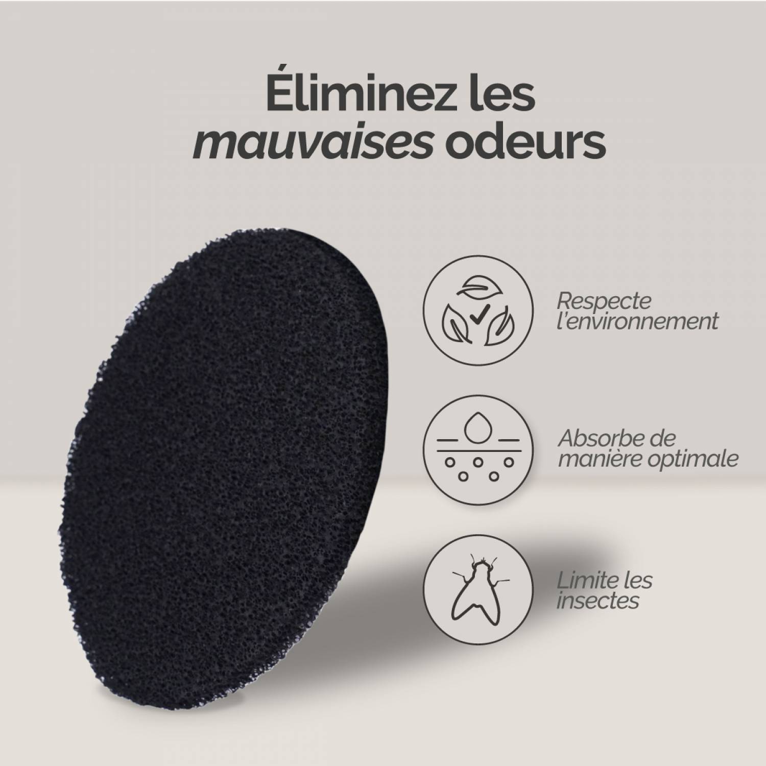 Linxor - Lot de 5 filtres à charbon actif pour composteur, poubelle à compost - Rond - Linxor - Image 3