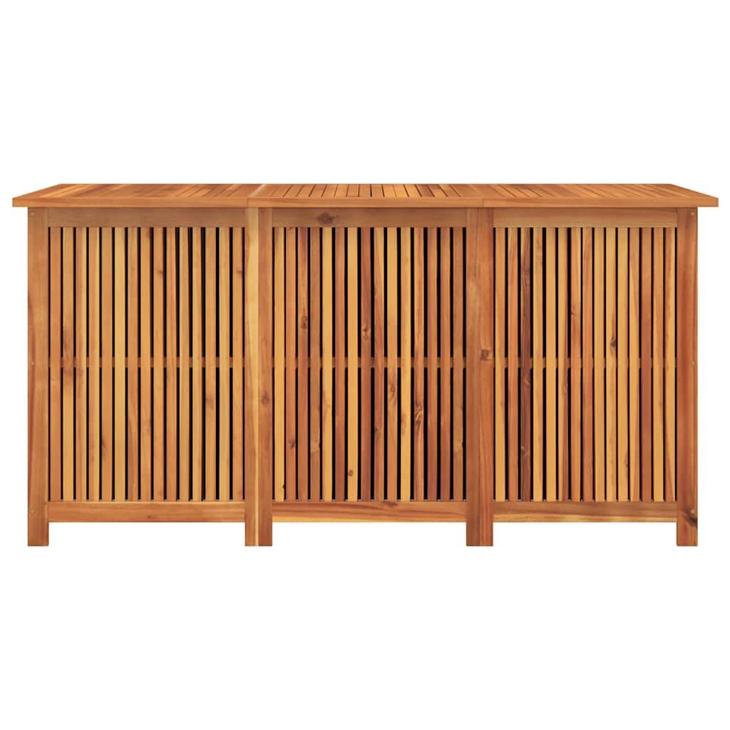 Coffre de jardin bois d'acacia naturel 150 x 80 x 75 cm - PANGIVO - Image 7