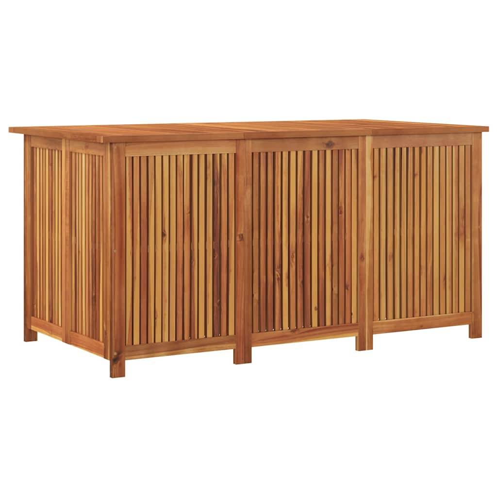 Coffre de jardin bois d'acacia naturel 150 x 80 x 75 cm - PANGIVO - Image 9