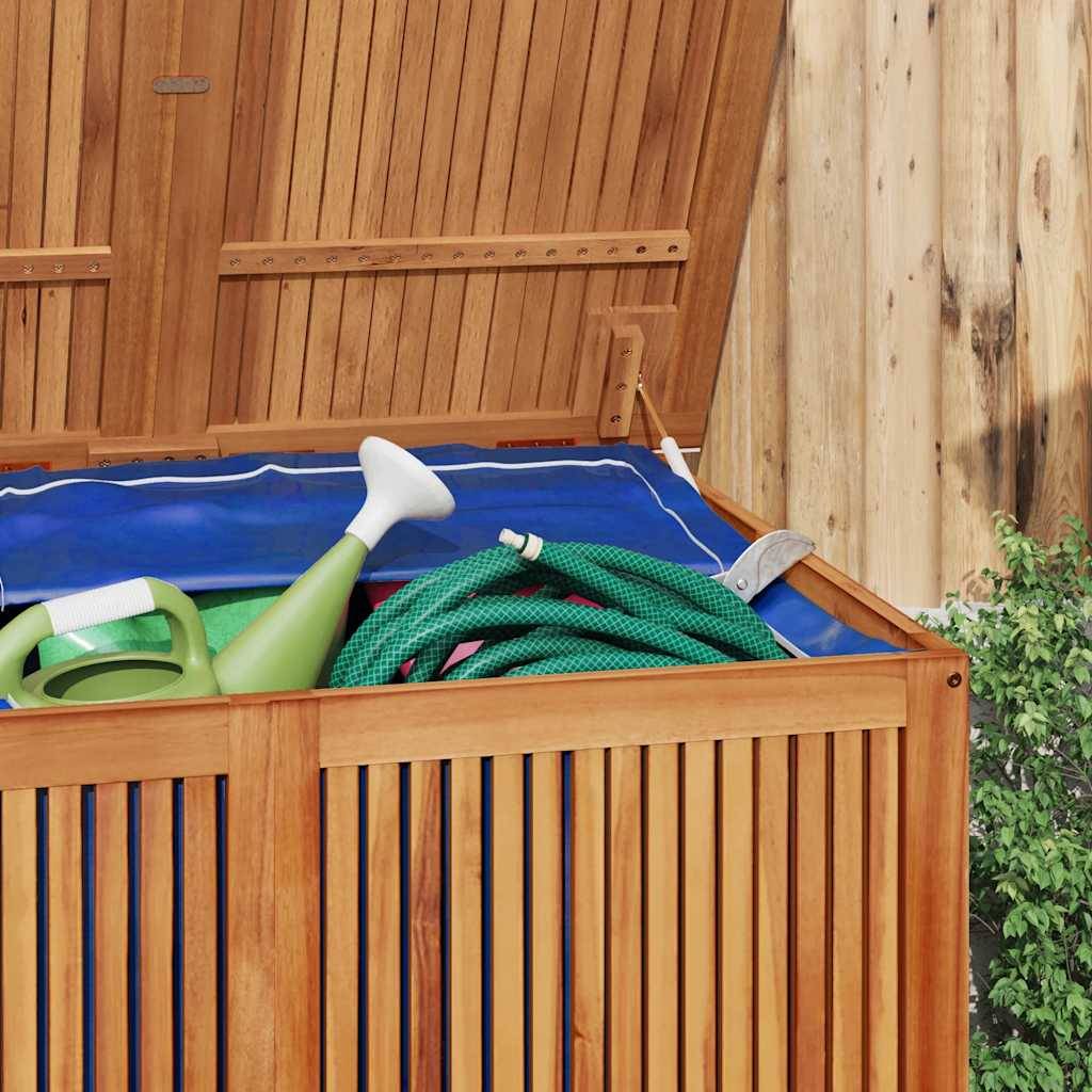 Coffre de jardin bois d'acacia naturel 150 x 80 x 75 cm - PANGIVO - Image 4