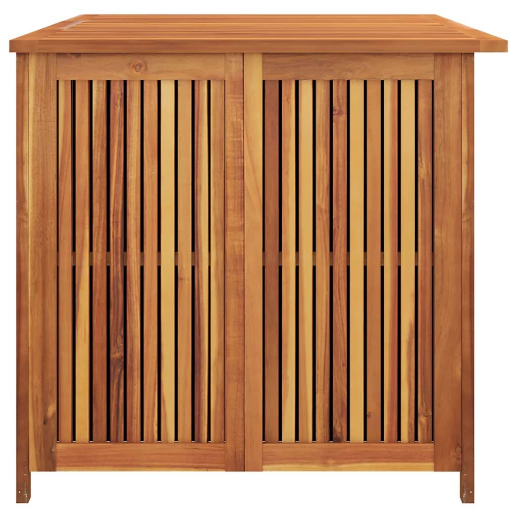 Coffre de jardin bois d'acacia naturel 150 x 80 x 75 cm - PANGIVO - Image 8