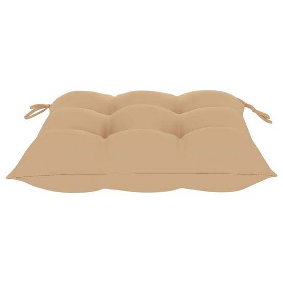 Lot de 6 Chaises de repas pliantes en Bois d'acacia avec Coussins pour Jardin et Terrasse Beige – ComfortXL Outdoor Living - Image 6