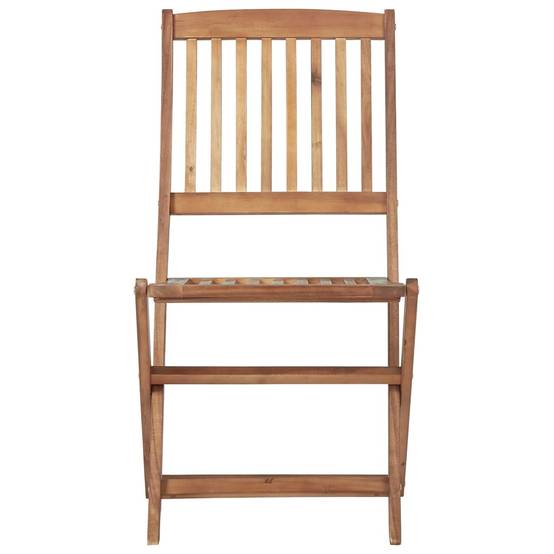 Lot de 6 Chaises de repas pliantes en Bois d'acacia avec Coussins pour Jardin et Terrasse Beige – ComfortXL Outdoor Living - Image 5