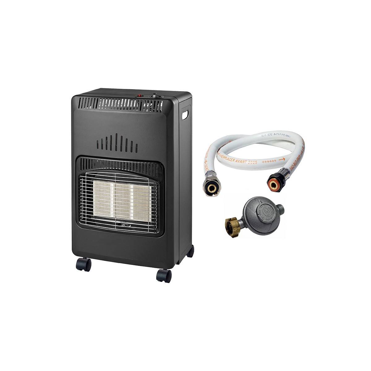 Chauffage à gaz 4200W prêt à l'emploi Livré avec tuyau et détendeur - pliable - Brûleur céramique Infrarouge - Image 1