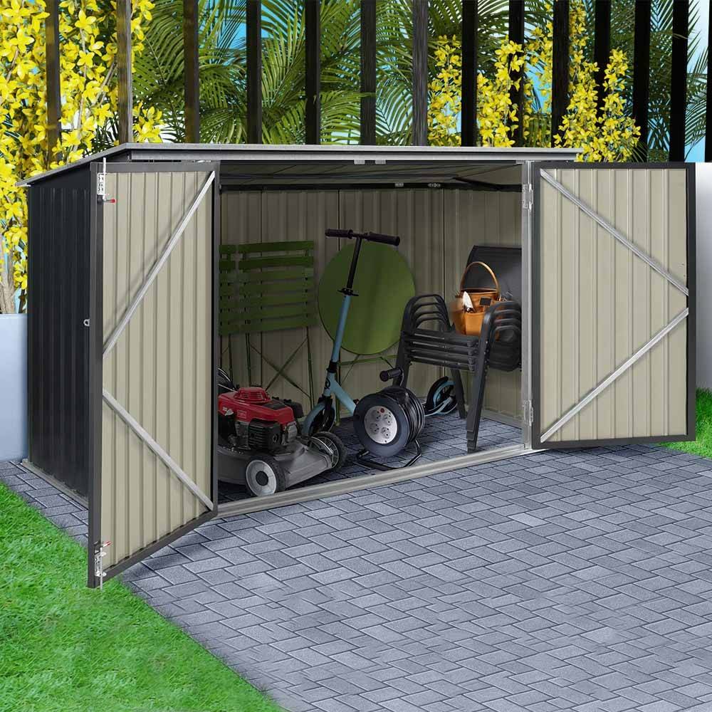 Abri de jardin coffre métallique vélos, outils - 210 x 130 x 105 cm - TERRE JARDIN - Image 1