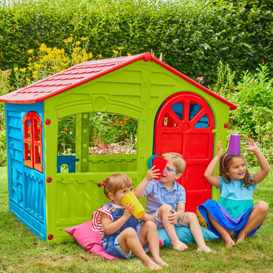 Cabane enfant plastique multicolore HOUSE OF FUN - Image 1
