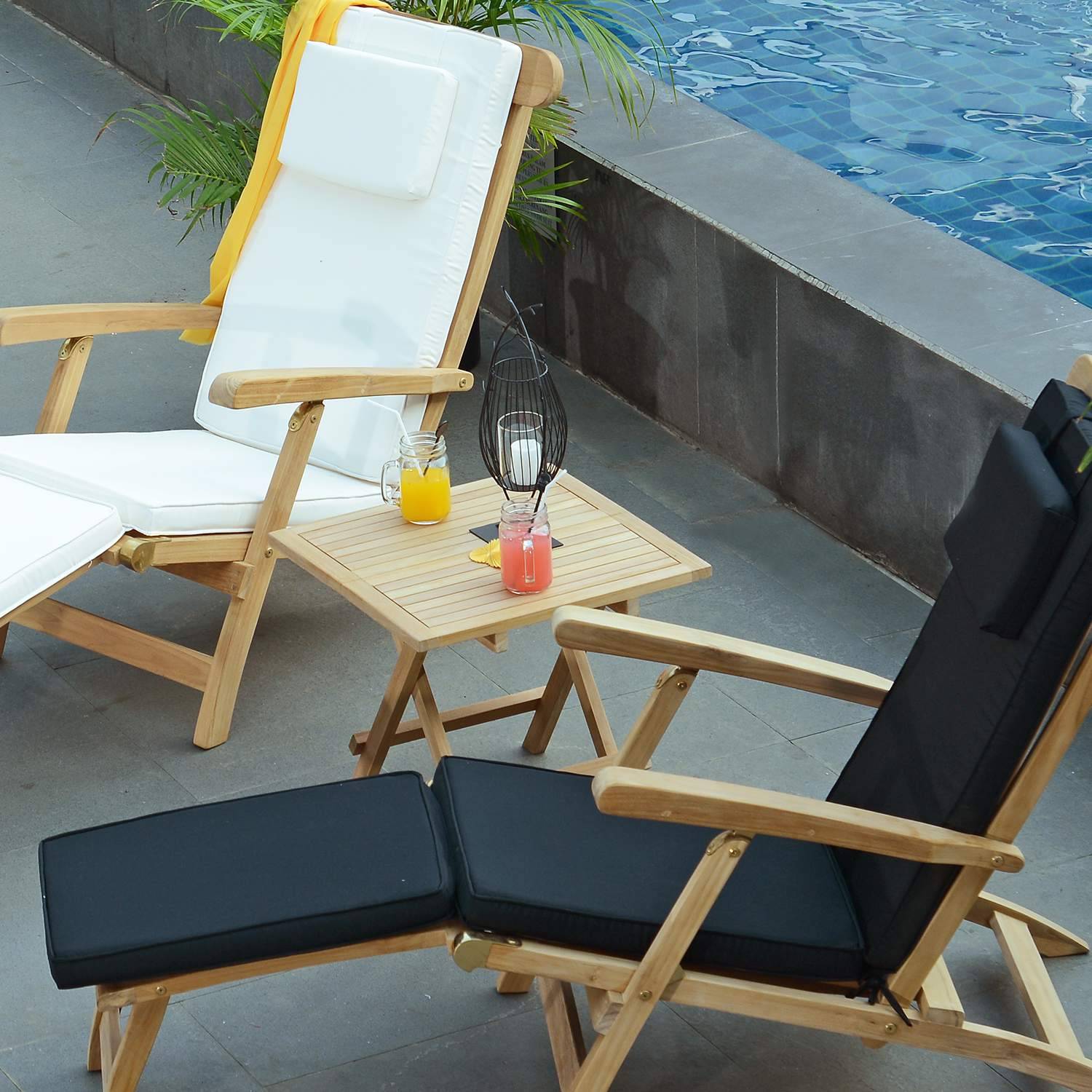 Table Pliante Carrée Bistrot En Teck Massif 60x60 Cm – Teck’Attitude Jardin & Balcon